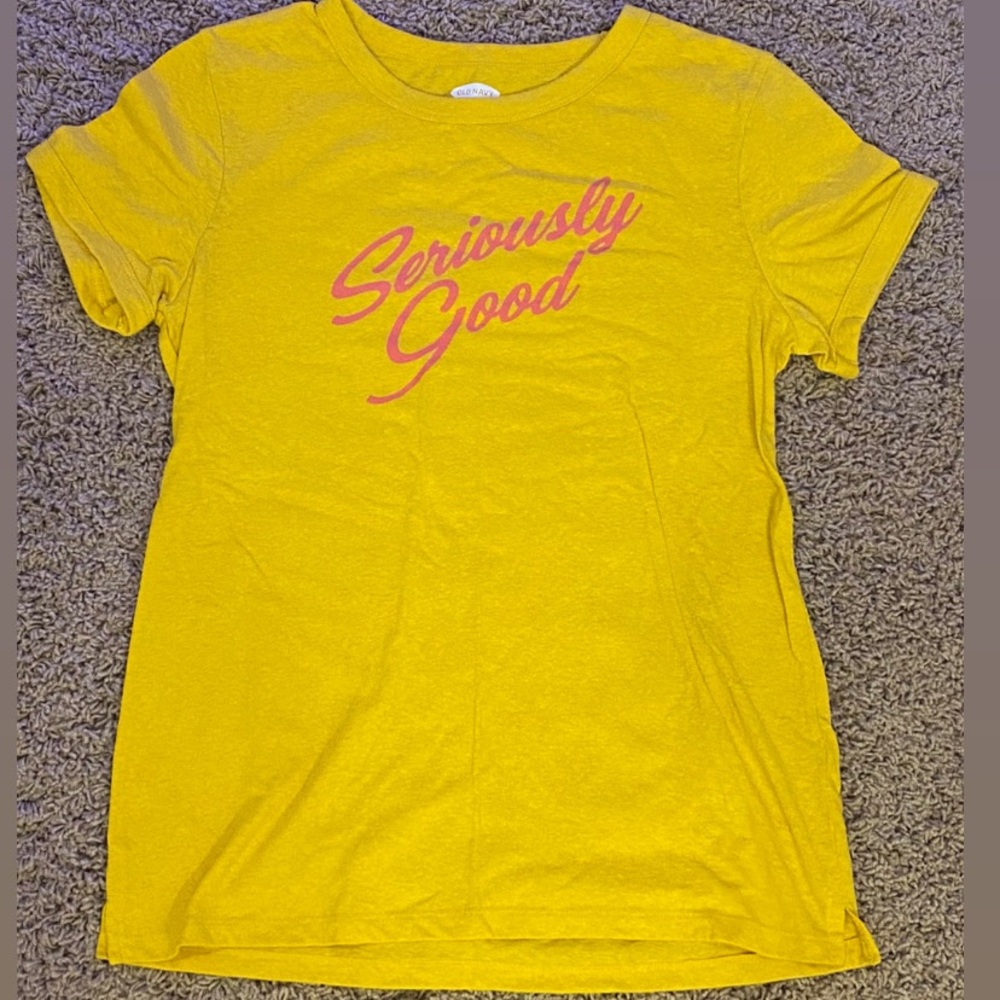 Old Navy Seriously Good Mustard Yellow Tee